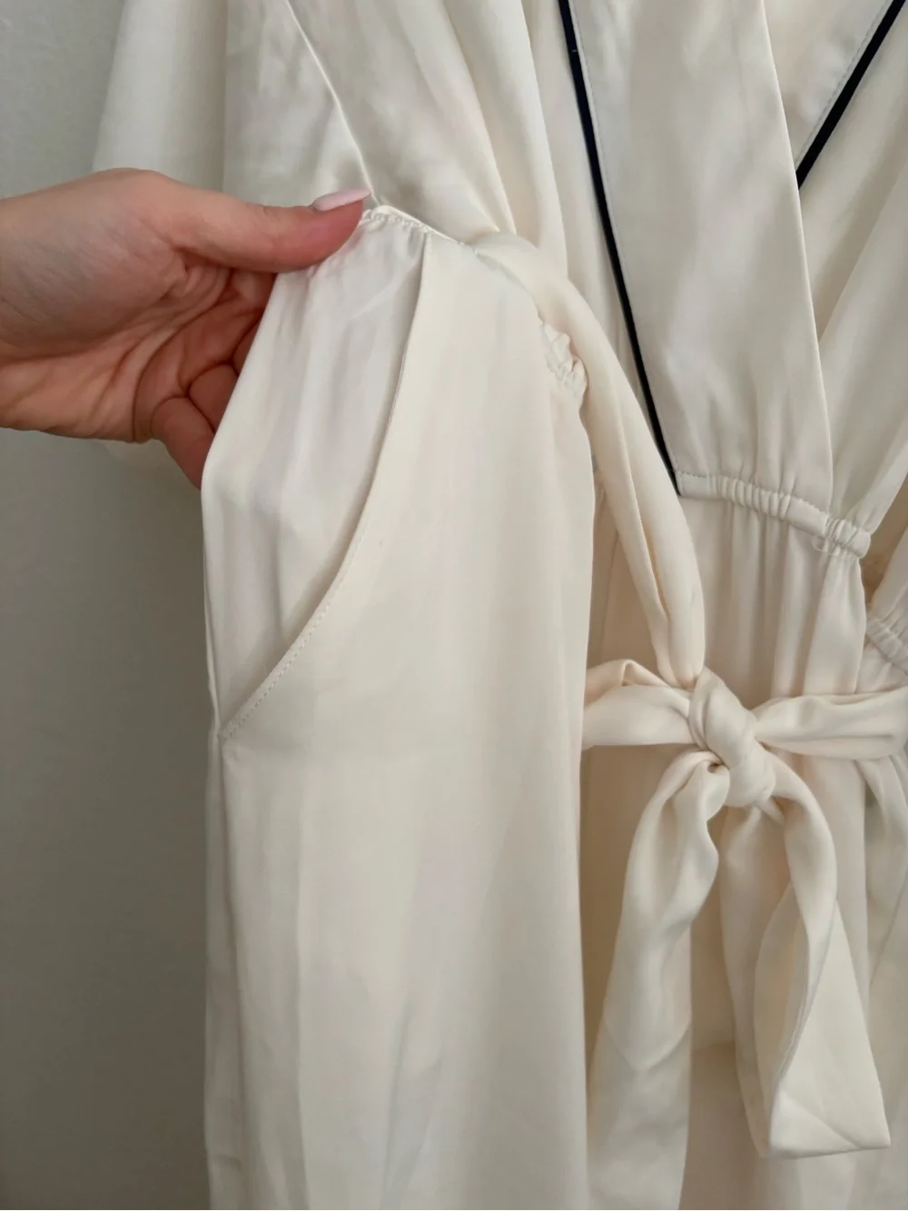 NWT J. Crew Easy-luxe Eco Jumpsuit White with Navy Trim Size Medium